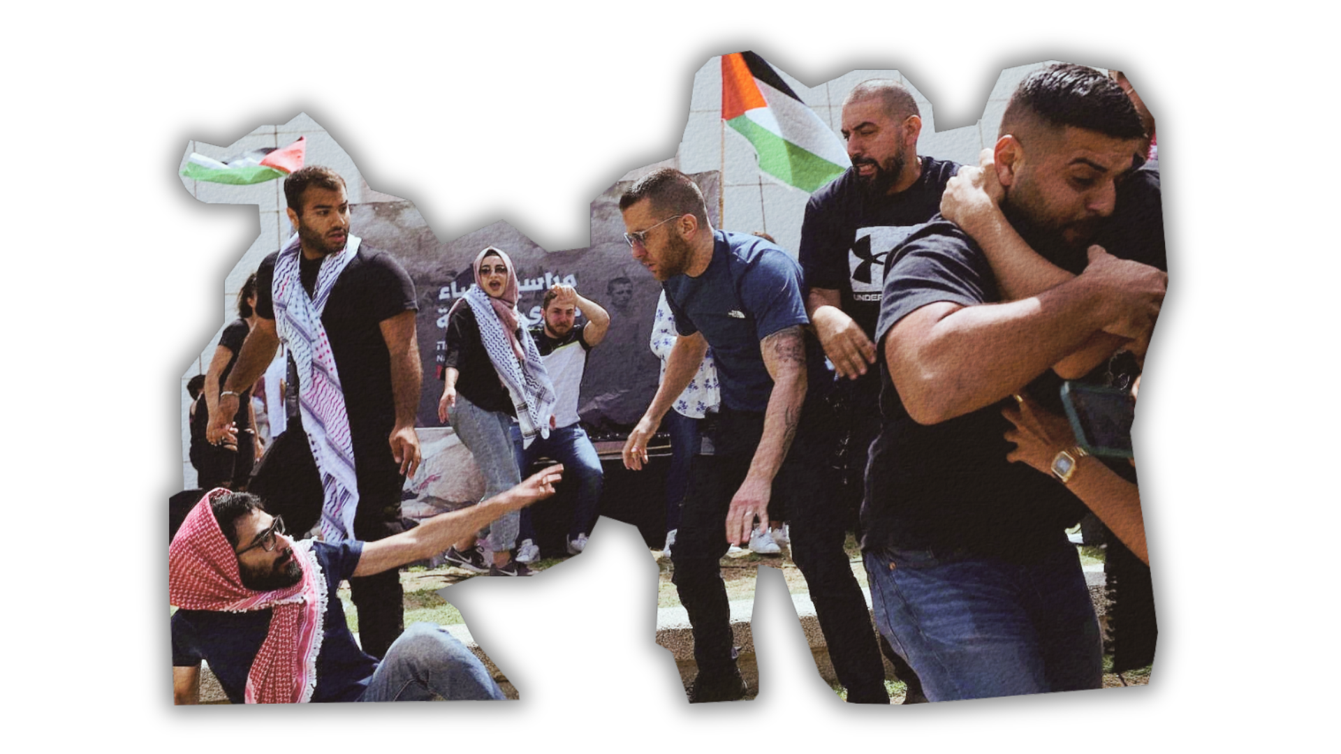 Des policiers israéliens en civil arrêtent brutalement des étudiants palestiniens