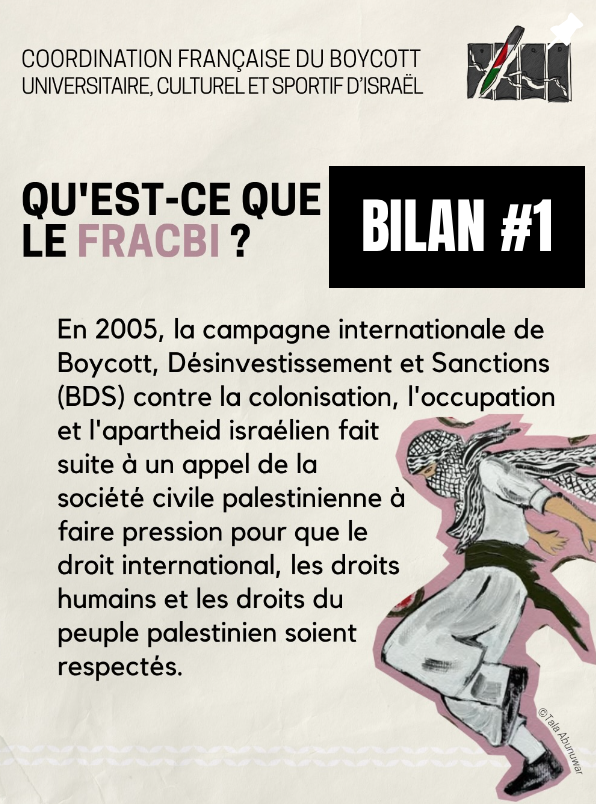 étiquette "Bilan #1" sur une publication instagram du FRACBI